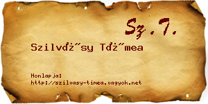 Szilvásy Tímea névjegykártya