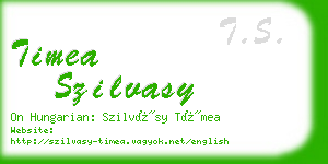 timea szilvasy business card